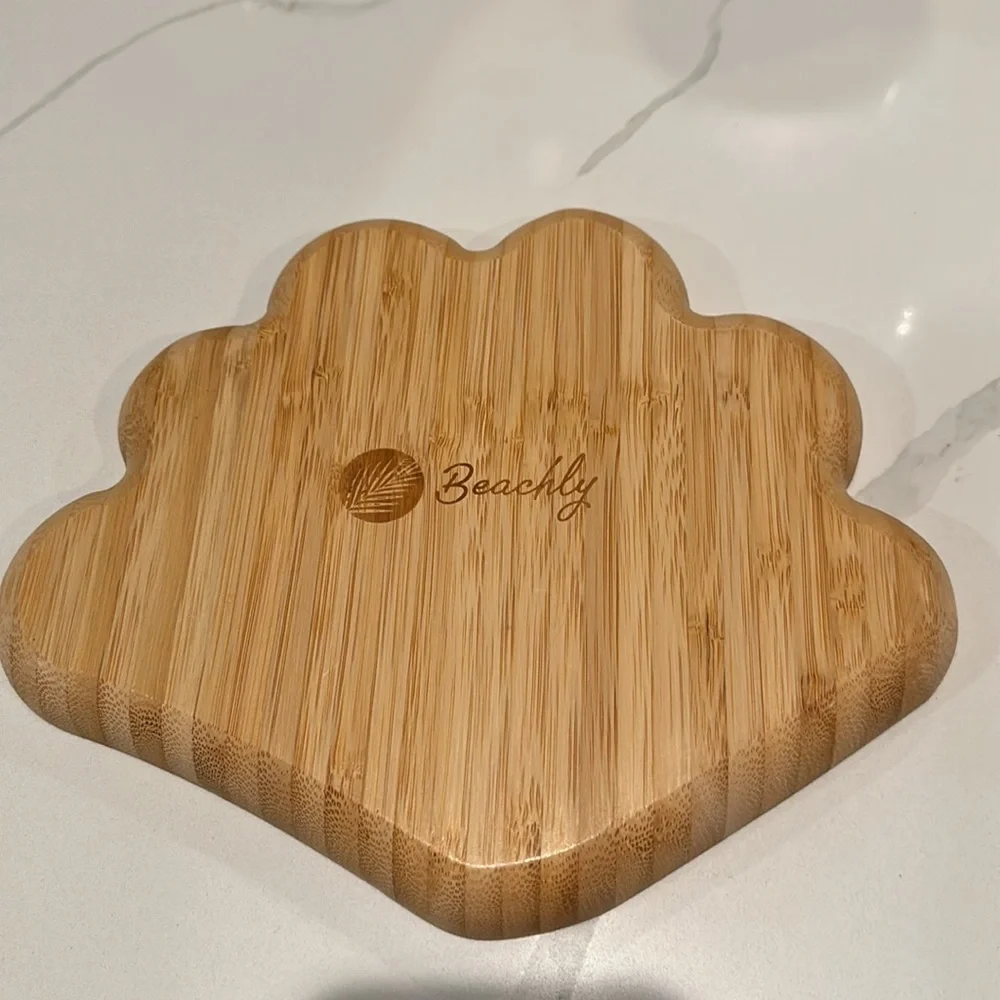 Beachly bamboo shell platter tray with bag